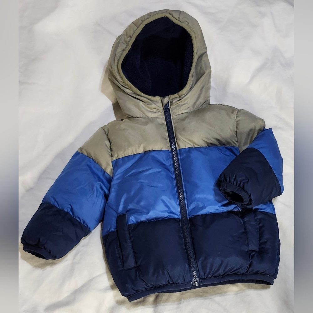 Swiss Tech Navy Fleece Puffer Jacket